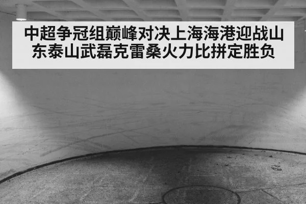 中超争冠组巅峰对决上海海港迎战山东泰山武磊克雷桑火力比拼定胜负